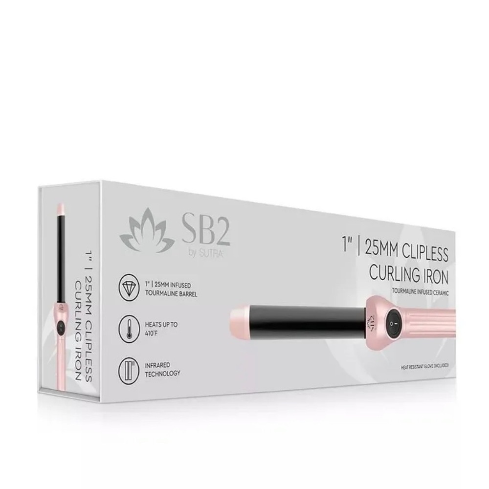 SB2 by SUTRA Limited Edition 1"/25MM Clipless Curling Iron +Heat Resistant Glove